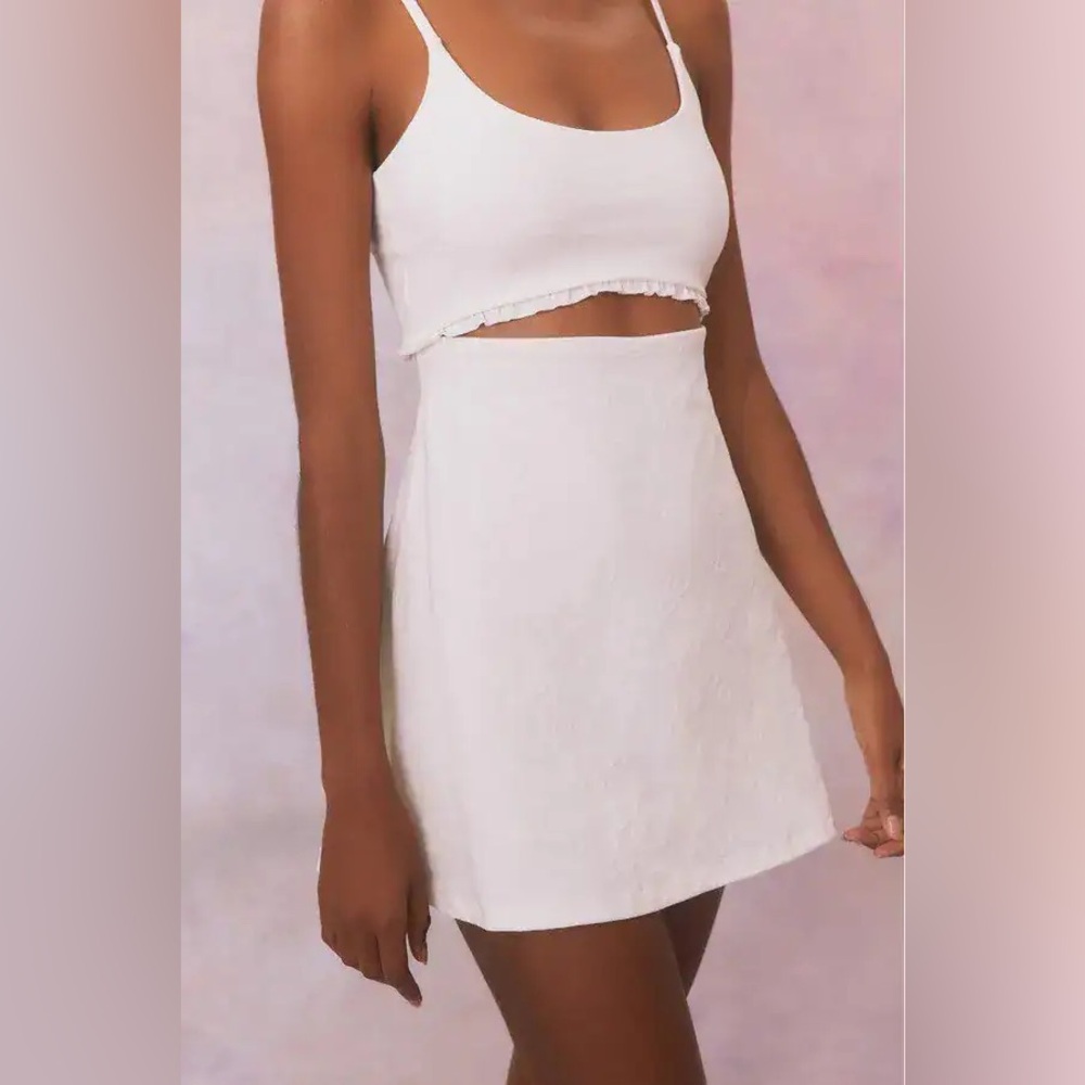 LoveShackFancy Astoria Active Skort Mini Dress, Cutout, Tennis Dress, Athleisure